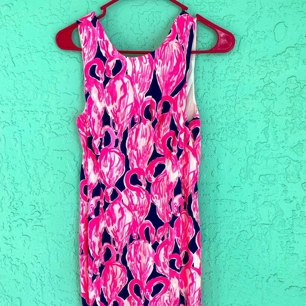 Lilly Pulitzer Size 2 High Tide Navy Via Amor Shift Dress